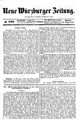 Neue Würzburger Zeitung Mittwoch 19. August 1857