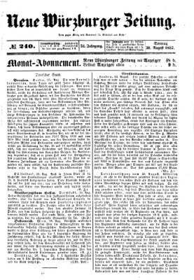 Neue Würzburger Zeitung Sonntag 30. August 1857