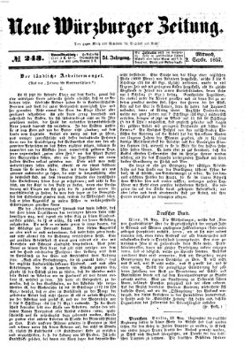 Neue Würzburger Zeitung Mittwoch 2. September 1857