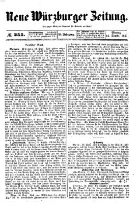 Neue Würzburger Zeitung Montag 14. September 1857