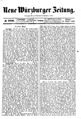 Neue Würzburger Zeitung Dienstag 15. September 1857