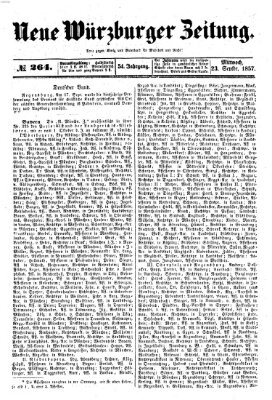 Neue Würzburger Zeitung Mittwoch 23. September 1857