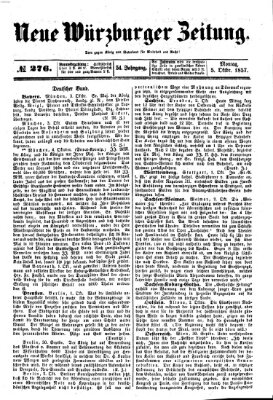 Neue Würzburger Zeitung Montag 5. Oktober 1857