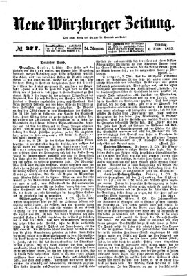 Neue Würzburger Zeitung Dienstag 6. Oktober 1857