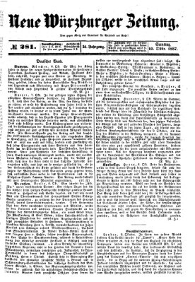 Neue Würzburger Zeitung Samstag 10. Oktober 1857