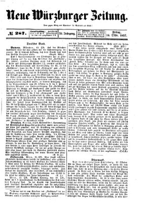 Neue Würzburger Zeitung Freitag 16. Oktober 1857