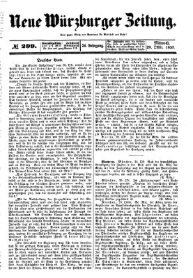 Neue Würzburger Zeitung Mittwoch 28. Oktober 1857