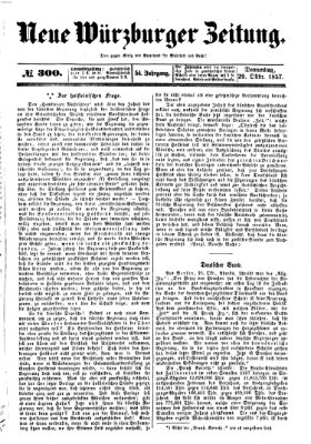 Neue Würzburger Zeitung Donnerstag 29. Oktober 1857