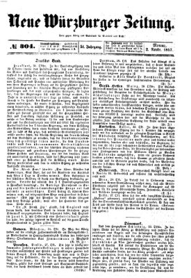 Neue Würzburger Zeitung Montag 2. November 1857