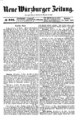 Neue Würzburger Zeitung Samstag 14. November 1857