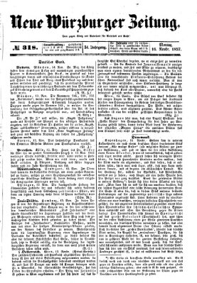 Neue Würzburger Zeitung Montag 16. November 1857