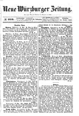 Neue Würzburger Zeitung Samstag 21. November 1857