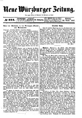 Neue Würzburger Zeitung Sonntag 22. November 1857