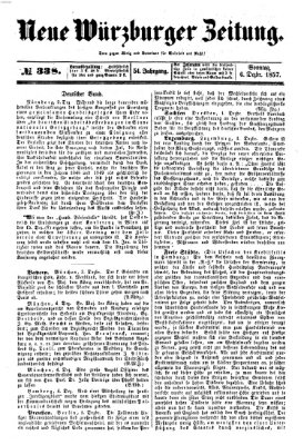 Neue Würzburger Zeitung Sonntag 6. Dezember 1857