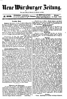 Neue Würzburger Zeitung Montag 14. Dezember 1857