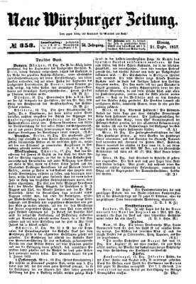 Neue Würzburger Zeitung Montag 21. Dezember 1857