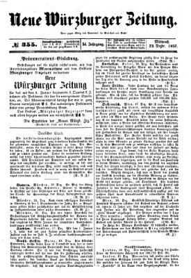 Neue Würzburger Zeitung Mittwoch 23. Dezember 1857