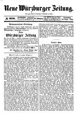 Neue Würzburger Zeitung Donnerstag 24. Dezember 1857