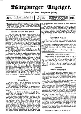 Würzburger Anzeiger (Neue Würzburger Zeitung) Sonntag 18. Januar 1857