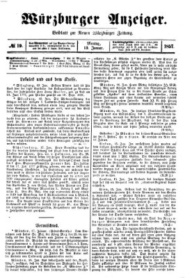 Würzburger Anzeiger (Neue Würzburger Zeitung) Montag 19. Januar 1857