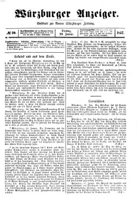 Würzburger Anzeiger (Neue Würzburger Zeitung) Dienstag 20. Januar 1857