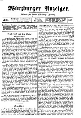 Würzburger Anzeiger (Neue Würzburger Zeitung) Samstag 24. Januar 1857