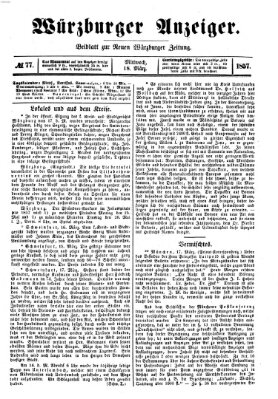 Würzburger Anzeiger (Neue Würzburger Zeitung) Mittwoch 18. März 1857