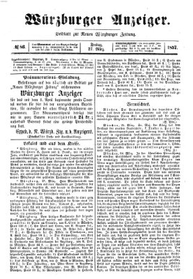 Würzburger Anzeiger (Neue Würzburger Zeitung) Freitag 27. März 1857