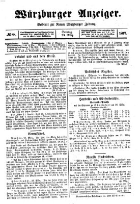 Würzburger Anzeiger (Neue Würzburger Zeitung) Sonntag 29. März 1857