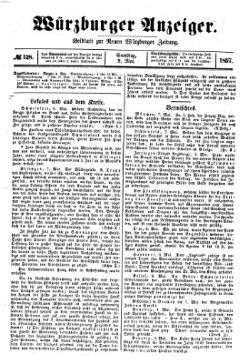 Würzburger Anzeiger (Neue Würzburger Zeitung) Samstag 9. Mai 1857