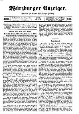 Würzburger Anzeiger (Neue Würzburger Zeitung) Freitag 15. Mai 1857