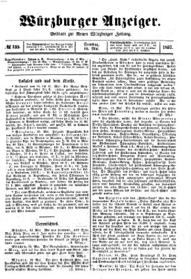 Würzburger Anzeiger (Neue Würzburger Zeitung) Samstag 16. Mai 1857