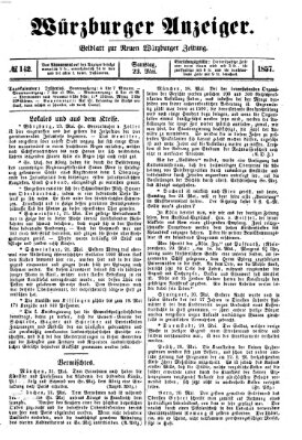 Würzburger Anzeiger (Neue Würzburger Zeitung) Samstag 23. Mai 1857