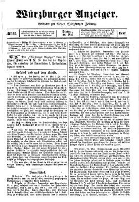 Würzburger Anzeiger (Neue Würzburger Zeitung) Dienstag 26. Mai 1857