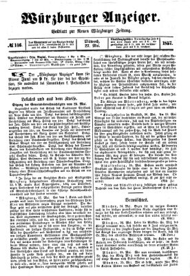 Würzburger Anzeiger (Neue Würzburger Zeitung) Mittwoch 27. Mai 1857