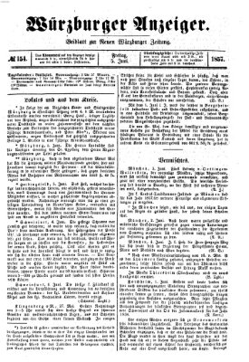 Würzburger Anzeiger (Neue Würzburger Zeitung) Freitag 5. Juni 1857