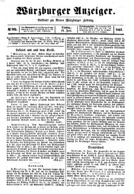 Würzburger Anzeiger (Neue Würzburger Zeitung) Dienstag 16. Juni 1857