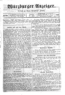 Würzburger Anzeiger (Neue Würzburger Zeitung) Sonntag 21. Juni 1857