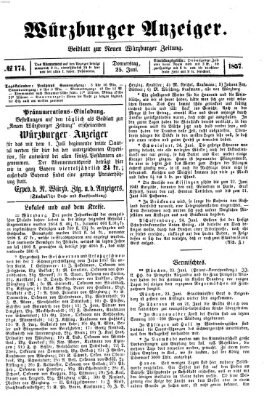 Würzburger Anzeiger (Neue Würzburger Zeitung) Donnerstag 25. Juni 1857