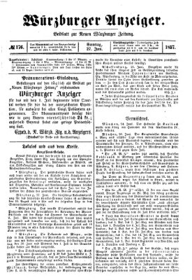 Würzburger Anzeiger (Neue Würzburger Zeitung) Samstag 27. Juni 1857