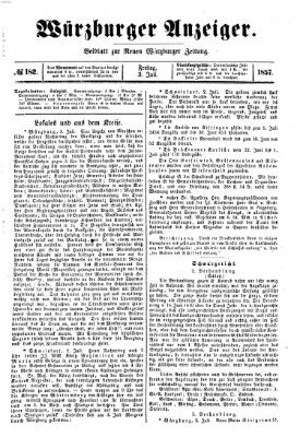 Würzburger Anzeiger (Neue Würzburger Zeitung) Freitag 3. Juli 1857