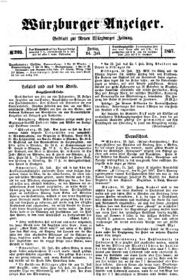 Würzburger Anzeiger (Neue Würzburger Zeitung) Freitag 24. Juli 1857