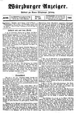 Würzburger Anzeiger (Neue Würzburger Zeitung) Montag 27. Juli 1857