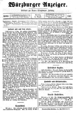 Würzburger Anzeiger (Neue Würzburger Zeitung) Sonntag 2. August 1857