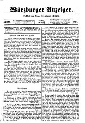 Würzburger Anzeiger (Neue Würzburger Zeitung) Montag 10. August 1857