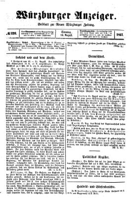 Würzburger Anzeiger (Neue Würzburger Zeitung) Sonntag 16. August 1857