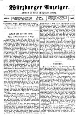 Würzburger Anzeiger (Neue Würzburger Zeitung) Freitag 28. August 1857