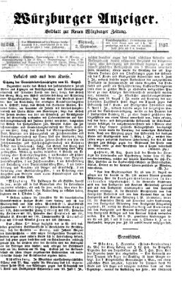 Würzburger Anzeiger (Neue Würzburger Zeitung) Mittwoch 2. September 1857