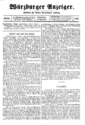 Würzburger Anzeiger (Neue Würzburger Zeitung) Donnerstag 3. September 1857