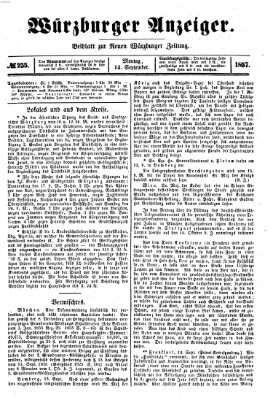 Würzburger Anzeiger (Neue Würzburger Zeitung) Montag 14. September 1857